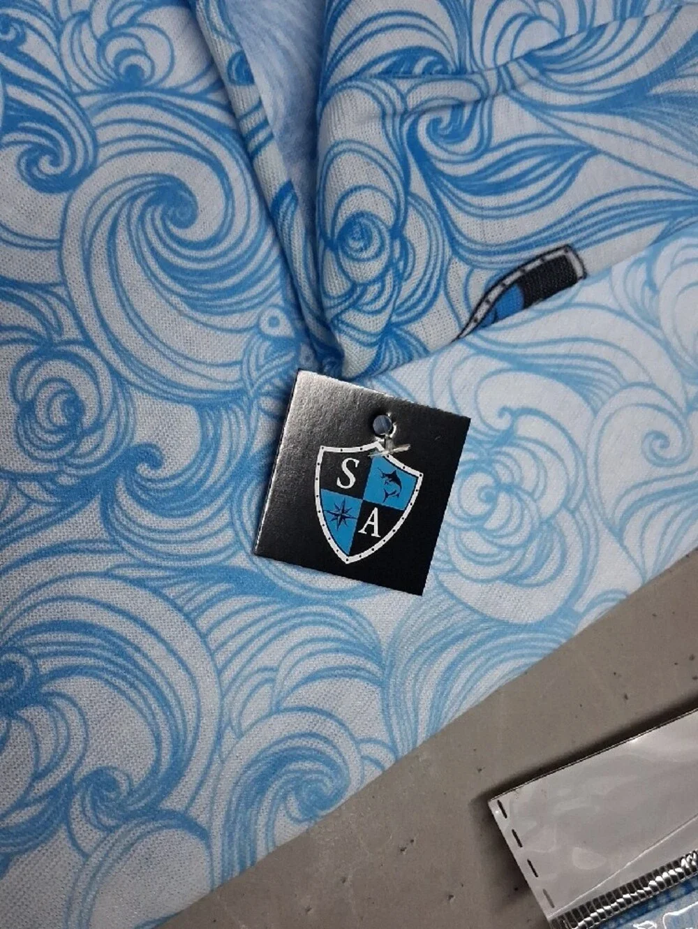 Light Blue Swirl Multifunctional Neck Gaiter